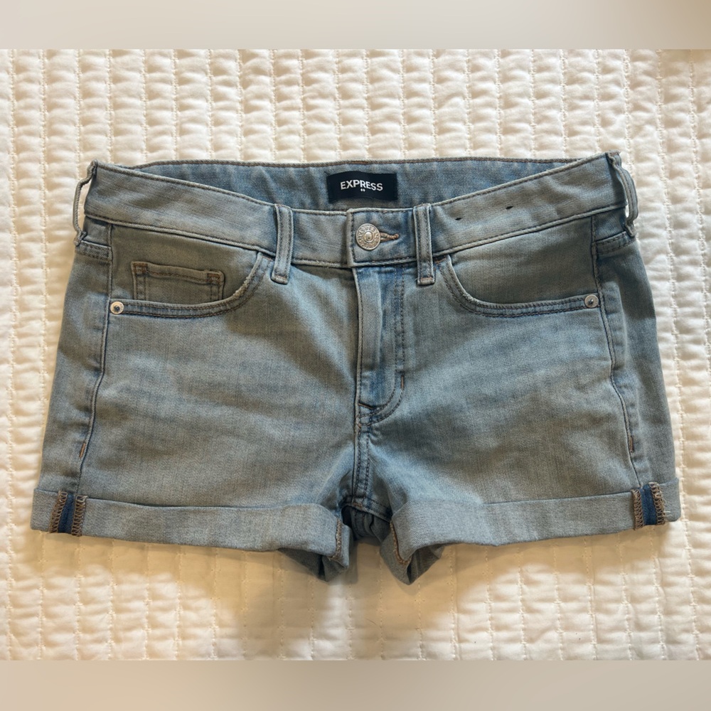 Size 2 Express Light Blue Denim Shorts
